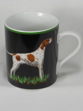 rare Tiffany & Co 1992 colorful Hunting dogs coffee mug